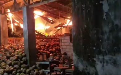 Kebakaran Tumpukan Sabut Kelapa di Cluring Banyuwangi, Diduga Berawal Dari Puntung Rokok. Kebakaran Tumpukan Sabut Kelapa di Cluring Banyuwangi, Diduga Berawal Dari Puntung Rokok.