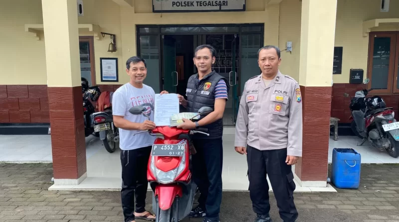 Respons Cepat Polsek Tegalsari Banyuwangi, Motor Hilang Akibat Dugaan Penggelapan Berhasil Ditemukan.