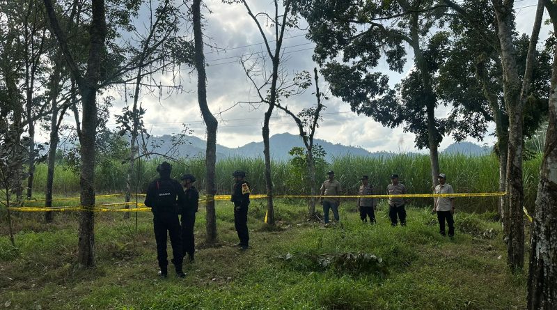 Penemuan Granat di Perkebunan Kendeng Lembu Glenmore, Tim Gegana Lakukan Disposal di Lokasi.